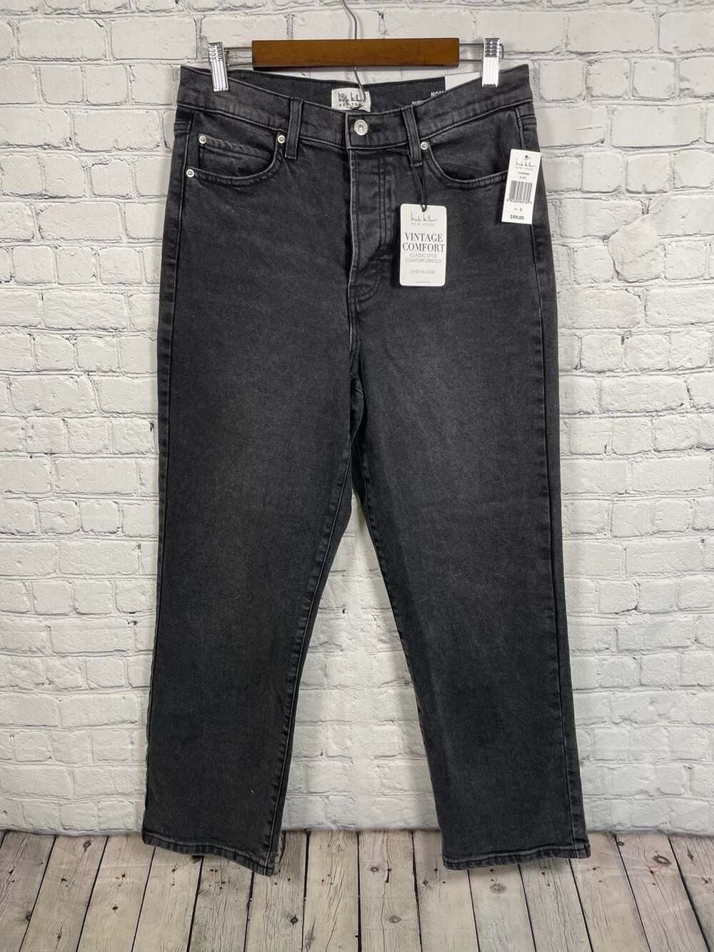 Nicole Miller New York Nomad Super High Rise Straight Jeans Size 8